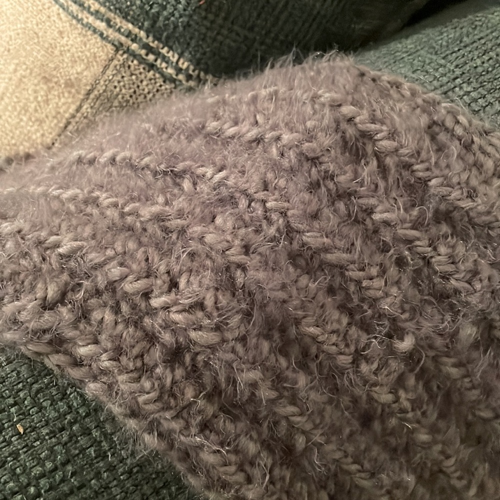 Grey Handmade Crochet Scarf (Unisex)